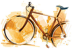 Retro tapeta Bicykel 29315 - samolepiaca na stenu